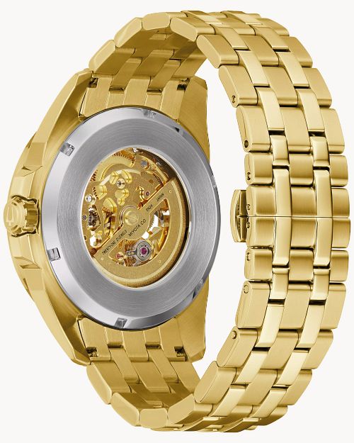 Bulova gold top tone men's watch