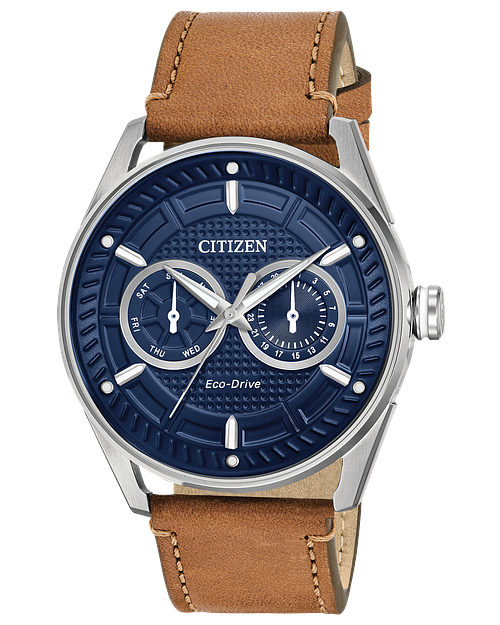 CTO Men s Eco Drive BU4020 01L Leather Strap Watch CITIZEN