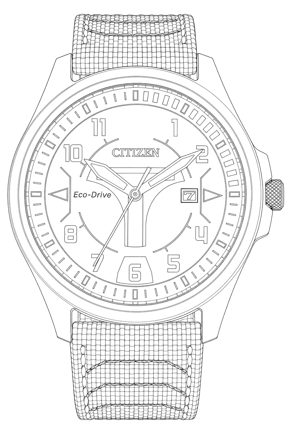 Watch technical diagram
