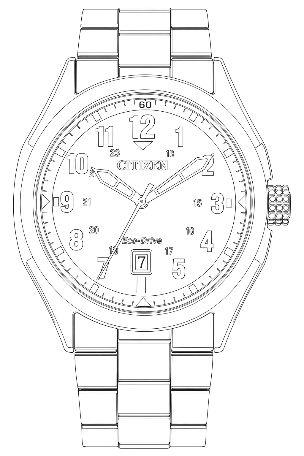 Watch technical diagram
