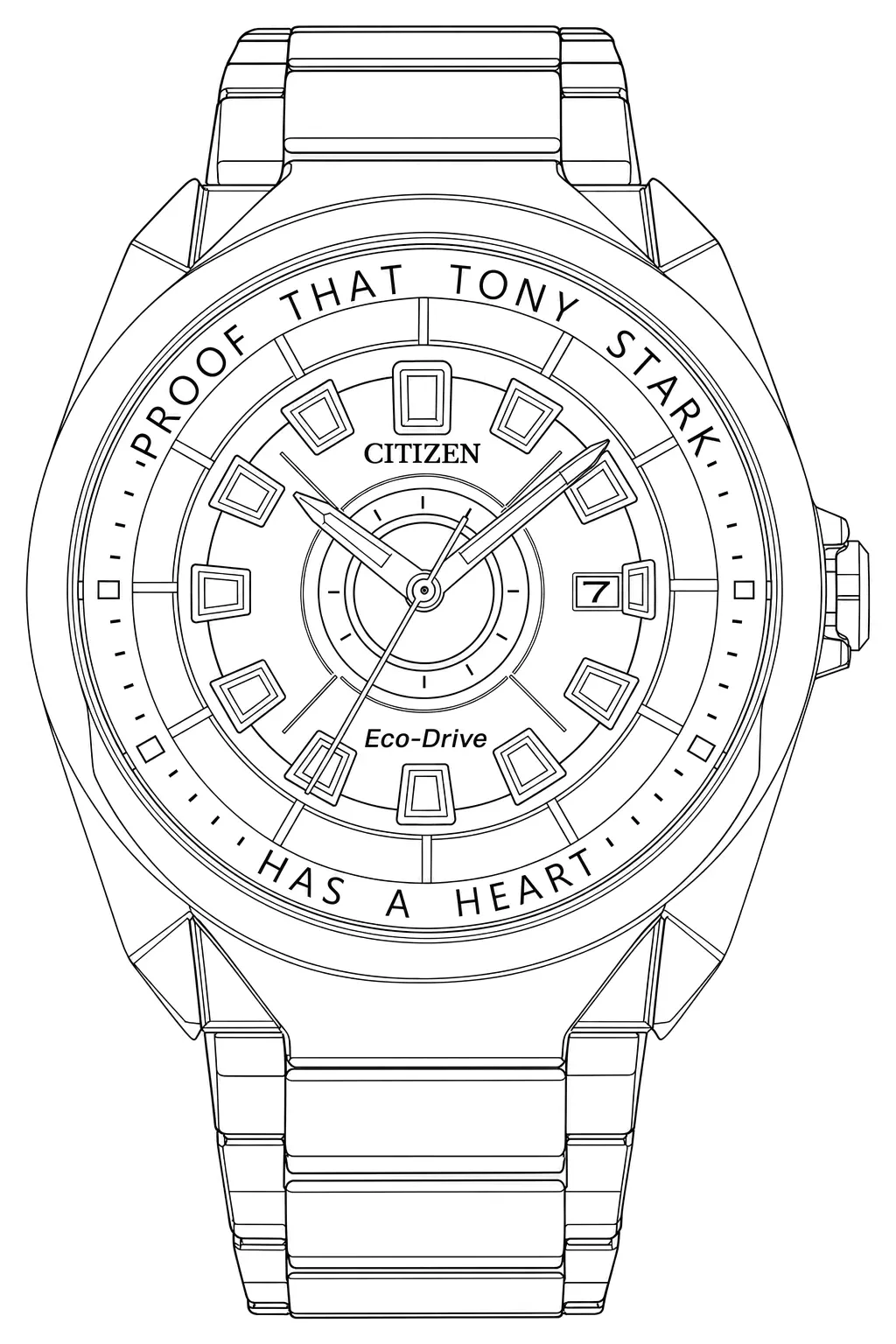 Watch technical diagram