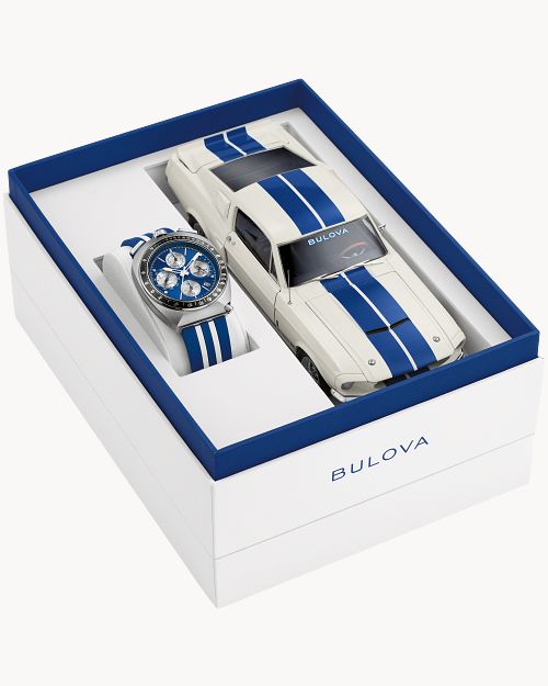 Blue Dial HNBR Rubber SHELBY® Racer Chronograph 98B452 | Bulova