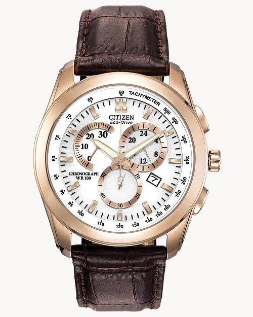 Chandler White Dial Leather Strap AT1183-07A | CITIZEN Chandler White Dial Leather Strap AT1183-07A | CITIZEN