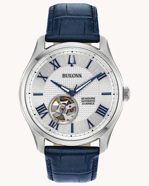 Blue Dial Bulova Wilton White Men\'s Bulova | Classic Watch