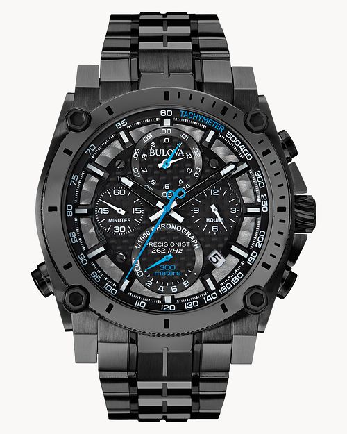 Bulova Precisionist Men's Grey Black Dial Chronograph Watch | Bulova
