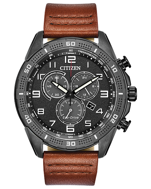 Citizen AR Eco Drive Black Stainless Steel Watch CITIZEN