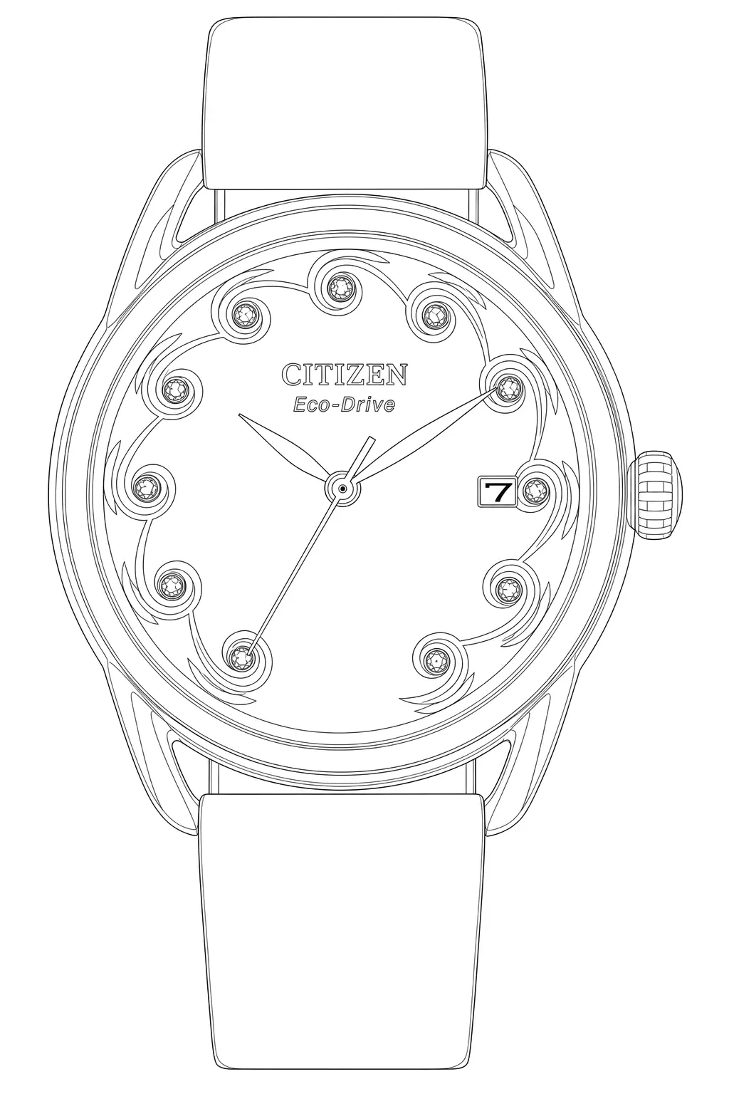 Watch technical diagram