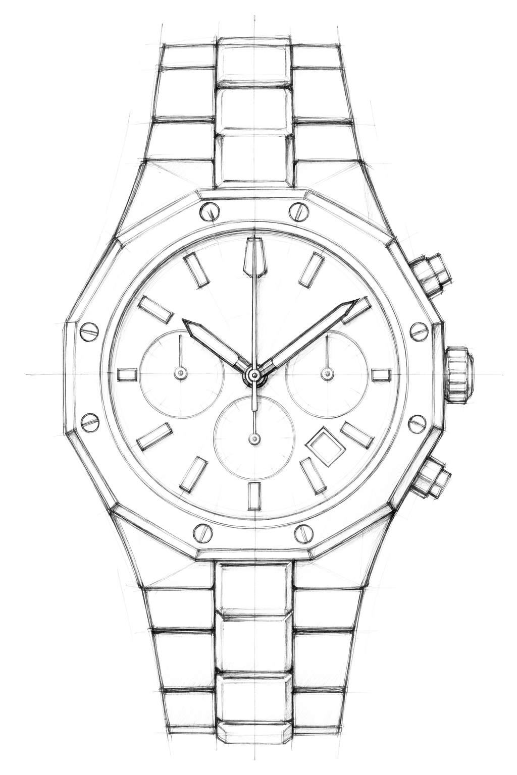 Watch technical diagram