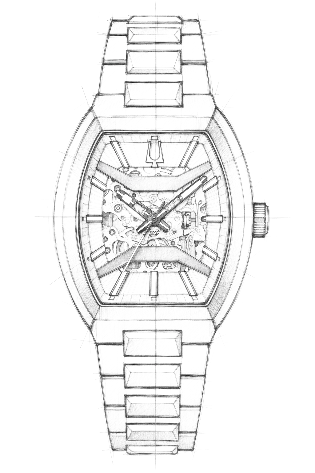 Watch technical diagram