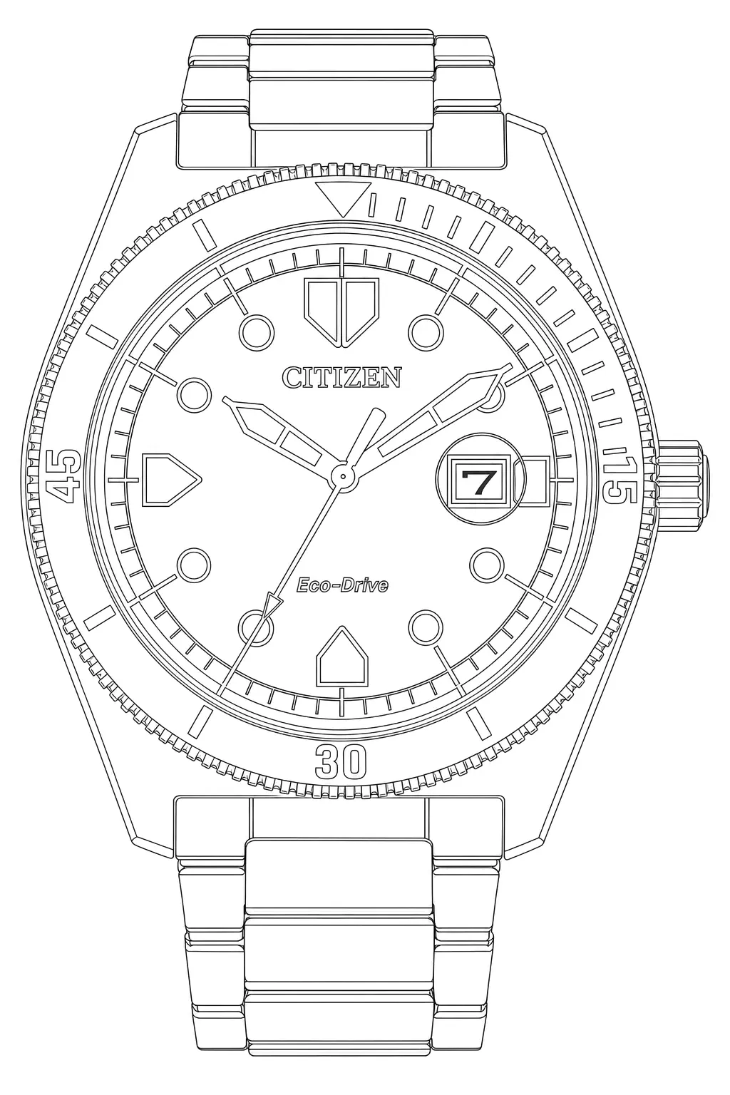 Watch technical diagram