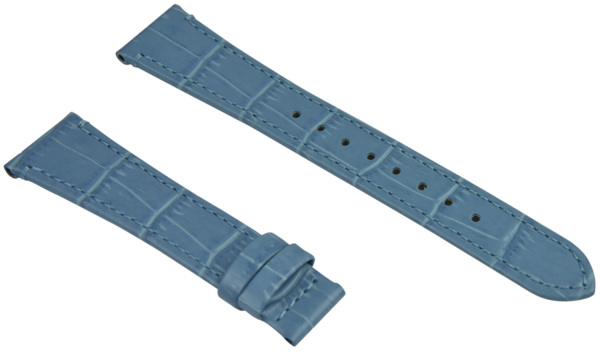 Cuir Grain&eacute; Alligator Mat Pervenche (16mm)