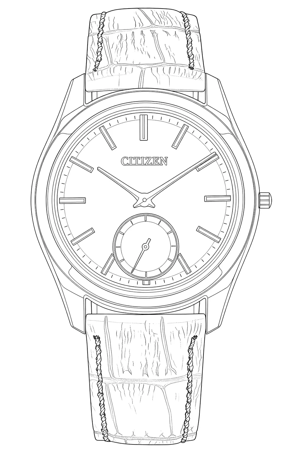 Watch technical diagram