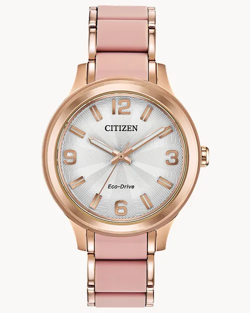 逆輸入★Citizen AR Eco-Drive Pink Gold Stainless Steel Watch Citizen AR Ladies Eco-Drive Rose Gold Stainless Steel Watch