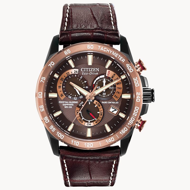 PCAT Brown Dial Leather Strap AT4006-06X | CITIZEN