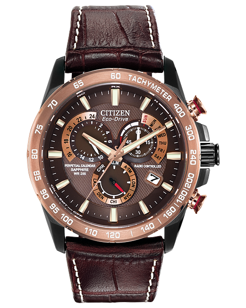 PCAT Brown Dial Leather Strap AT4006-06X | CITIZEN