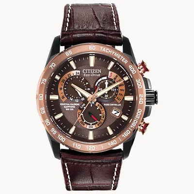 PCAT Brown Dial Leather Strap AT4006-06X | CITIZEN PCAT Brown Dial Leather Strap AT4006-06X | CITIZEN