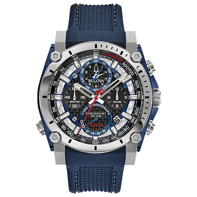 Bulova Icon Precisionist Men s Blue Strap Stainless Steel Watch Bulova