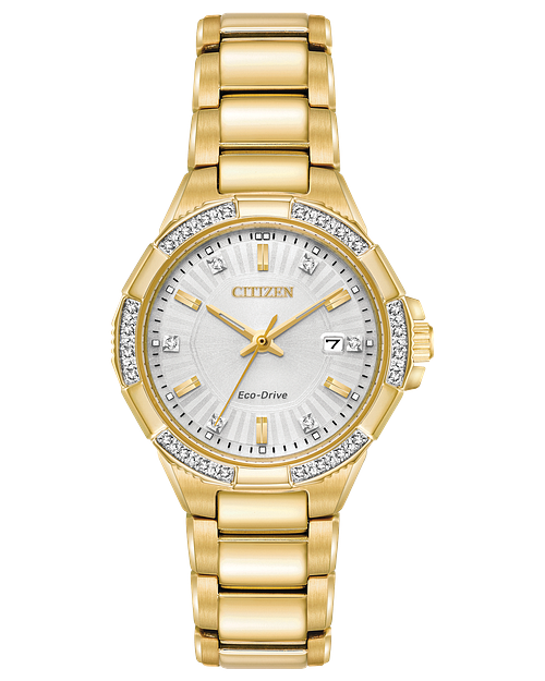 Gold diamond citizen watch best sale