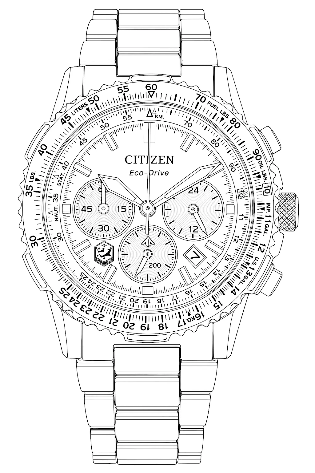 Watch technical diagram