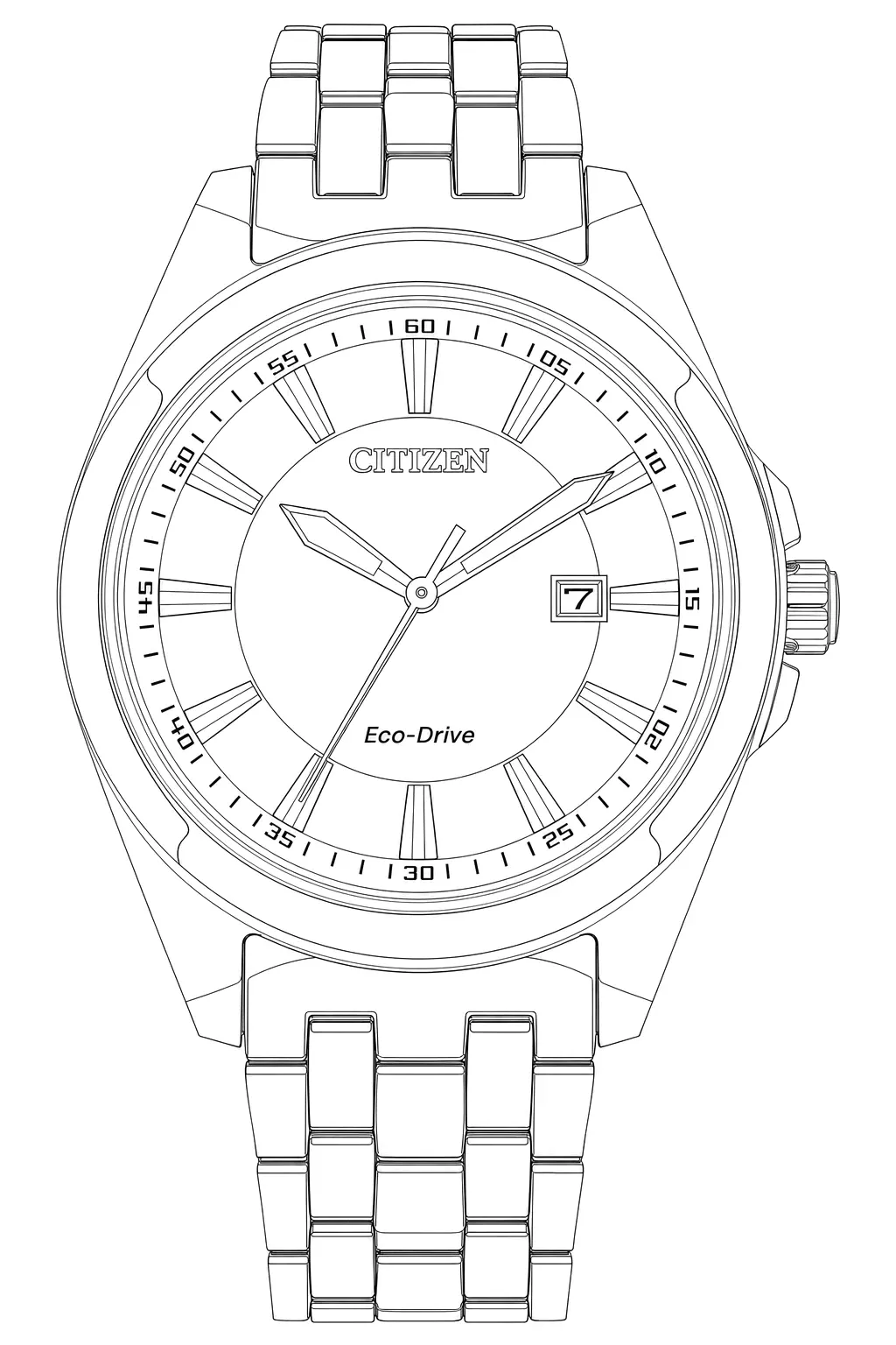 Watch technical diagram