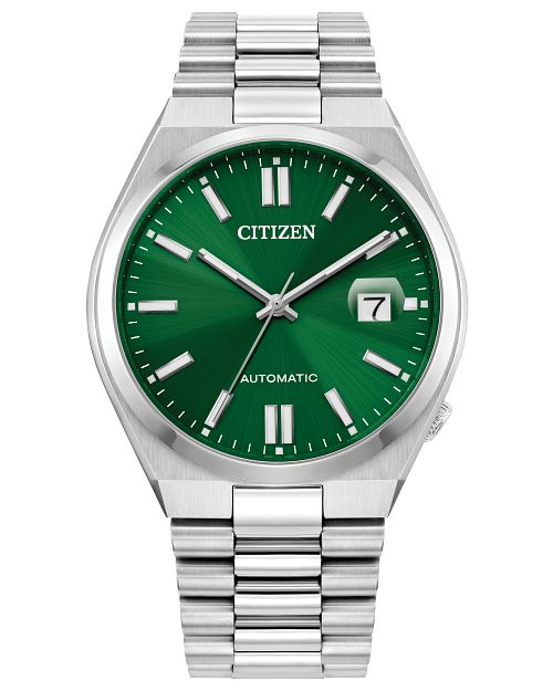 “TSUYOSA” Collection Green Dial Stainless Steel Bracelet NJ0150-56X ...