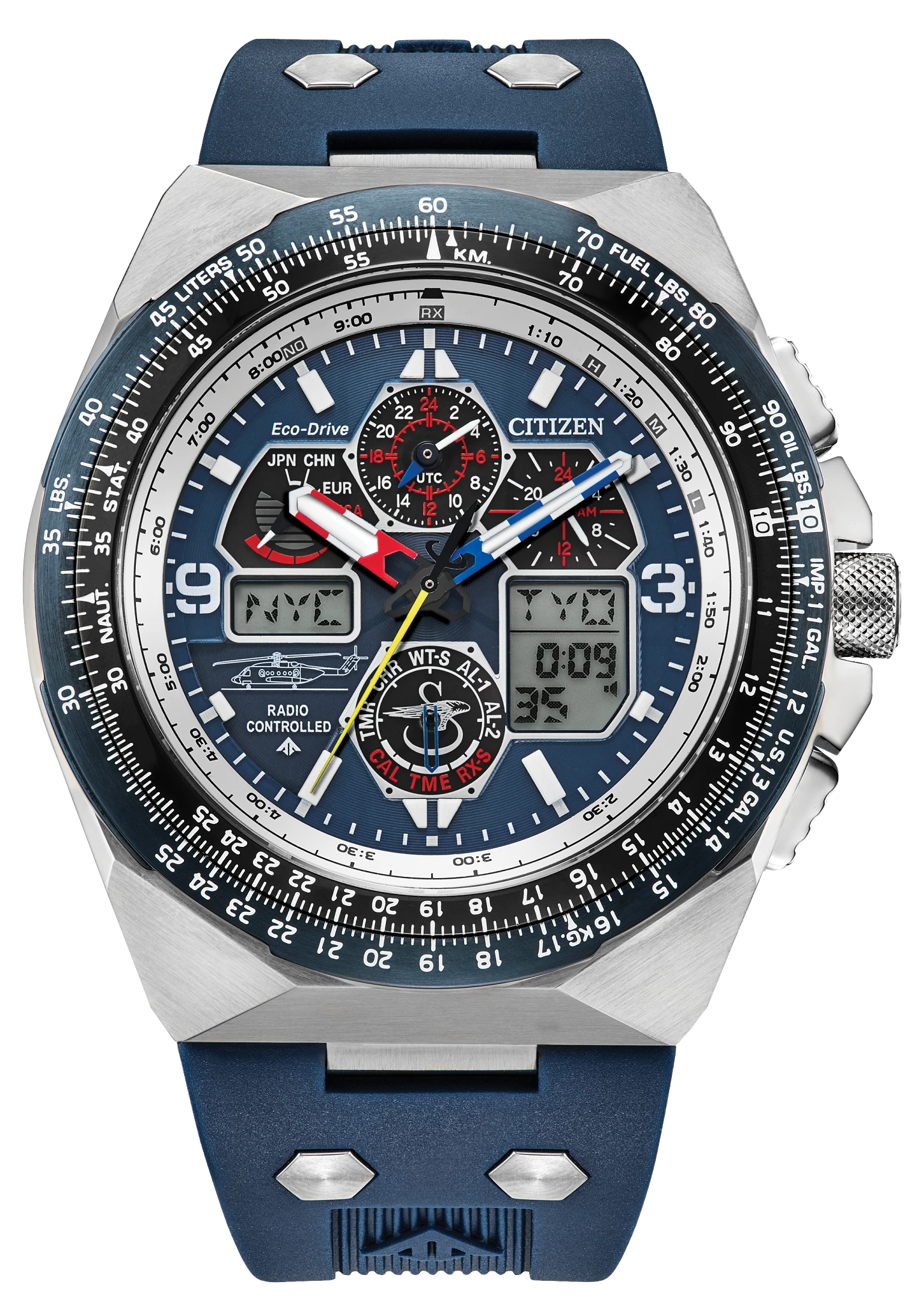 au maison Promaster Sikorsky Blue Dial Rubber Strap JY8156-00L