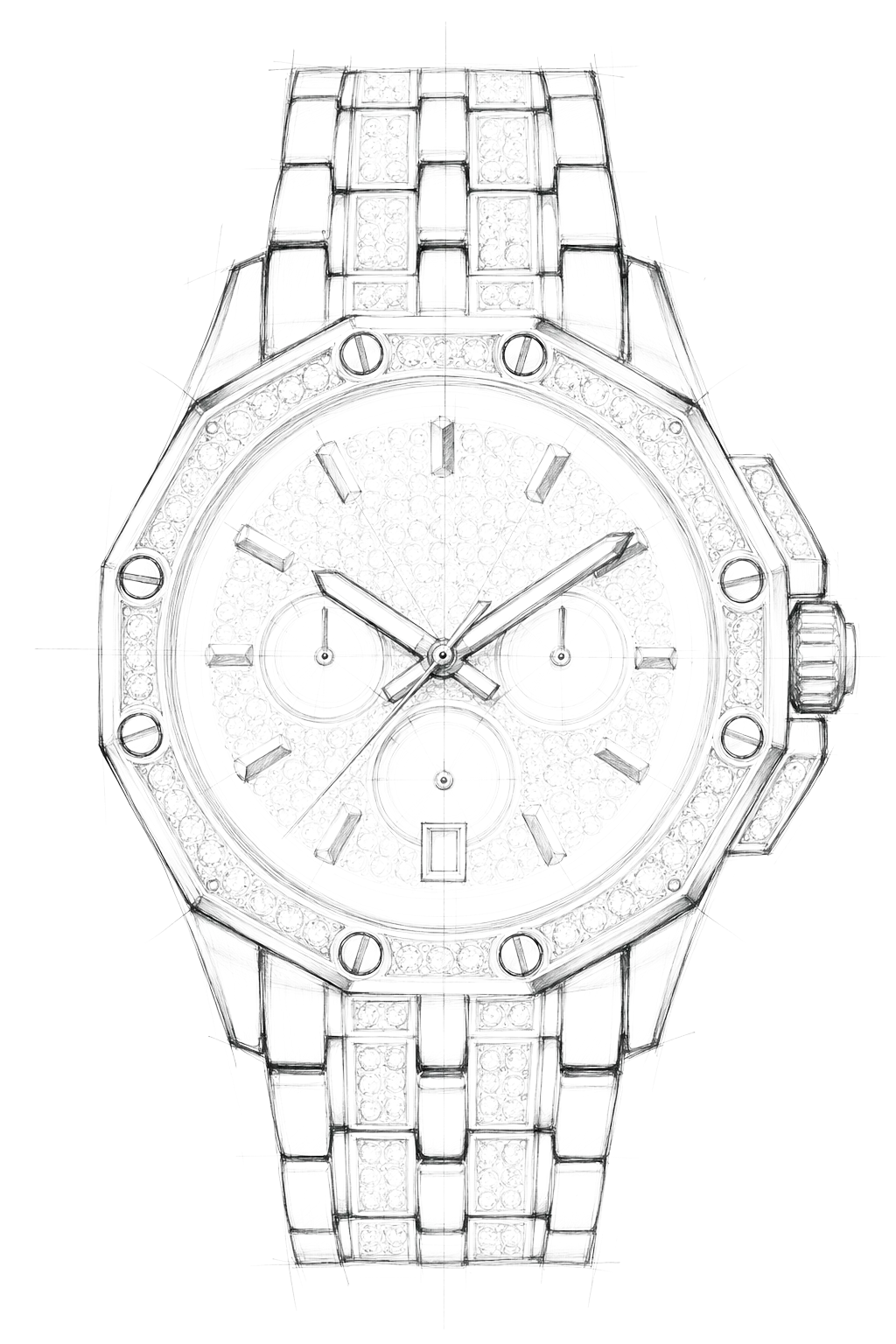 Watch technical diagram
