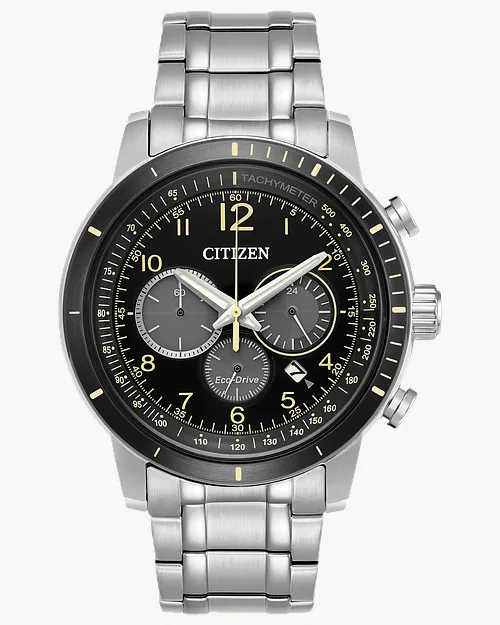 Brycen - Men's Eco-Drive CA4358-58E Black Ion Plated Watch | CITIZEN Brycen - Men's Eco-Drive CA4358-58E Black Ion Plated Watch | CITIZEN