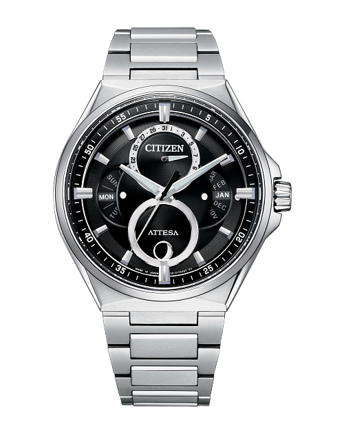 Attesa Black Dial Super Titanium Bracelet BU0060 68E CITIZEN