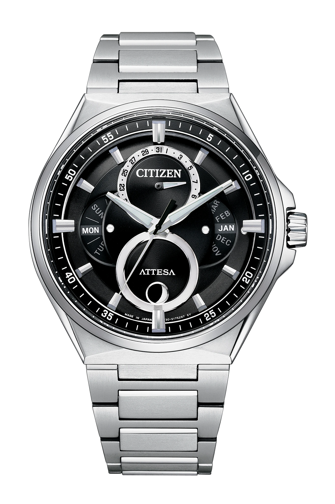 ATTESA Black Dial Super Titanium Bracelet BU0060-68E | CITIZEN