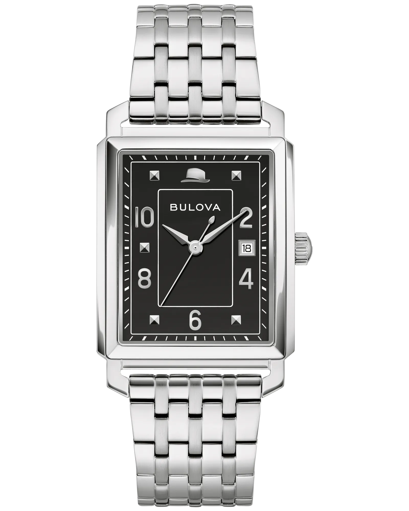 Bulova Black Dial Stainless Steel Bracelet The Very Thought Of You 96B461 — Black