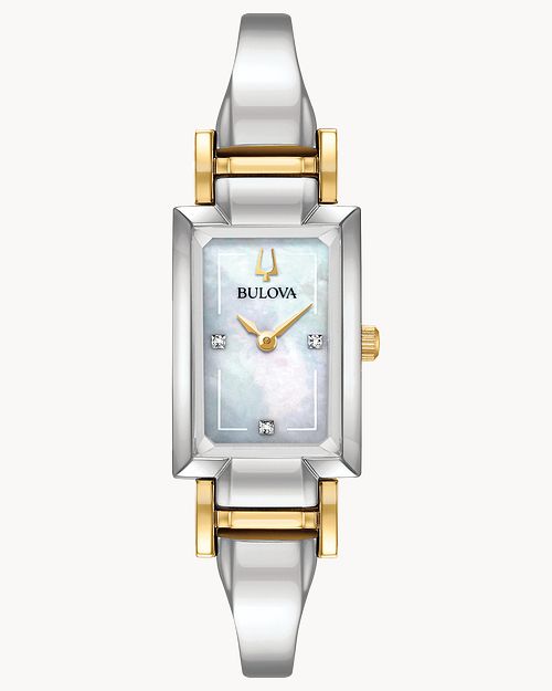 White Dial Stainless Steel Bangle Classic 98P188 Bulova