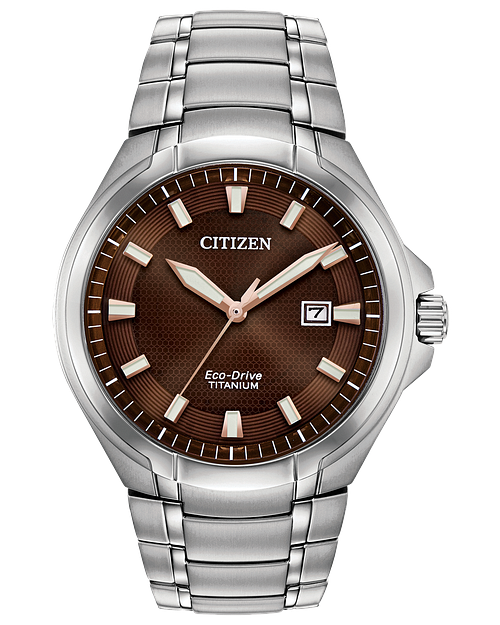 Citizen Paradigm Eco-Drive Brown Dial Super Titanium Watch | CITIZEN