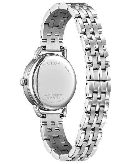 Classic Coin Edge Silver-Tone Dial Stainless EM1050-56A Bracelet | CITIZEN Steel