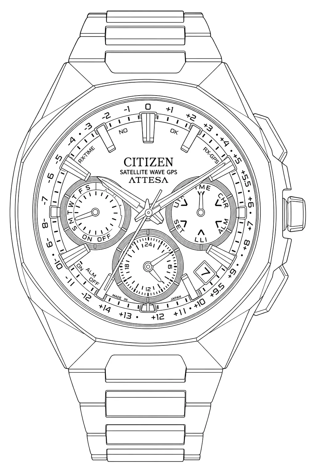 Watch technical diagram