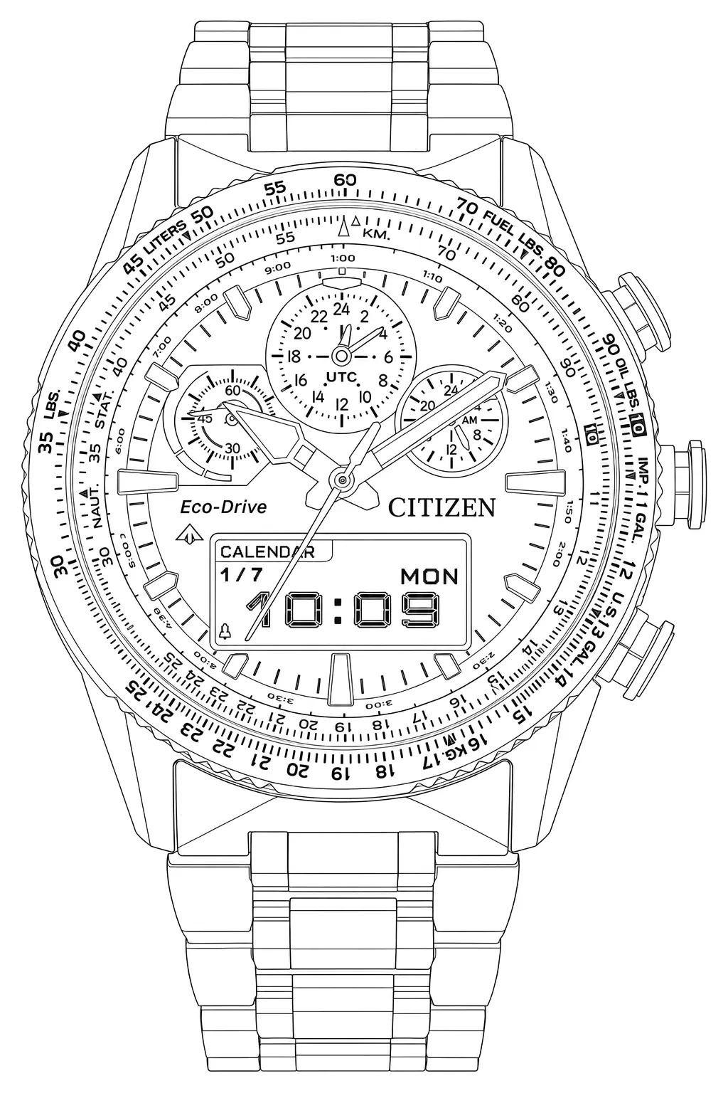 Watch technical diagram