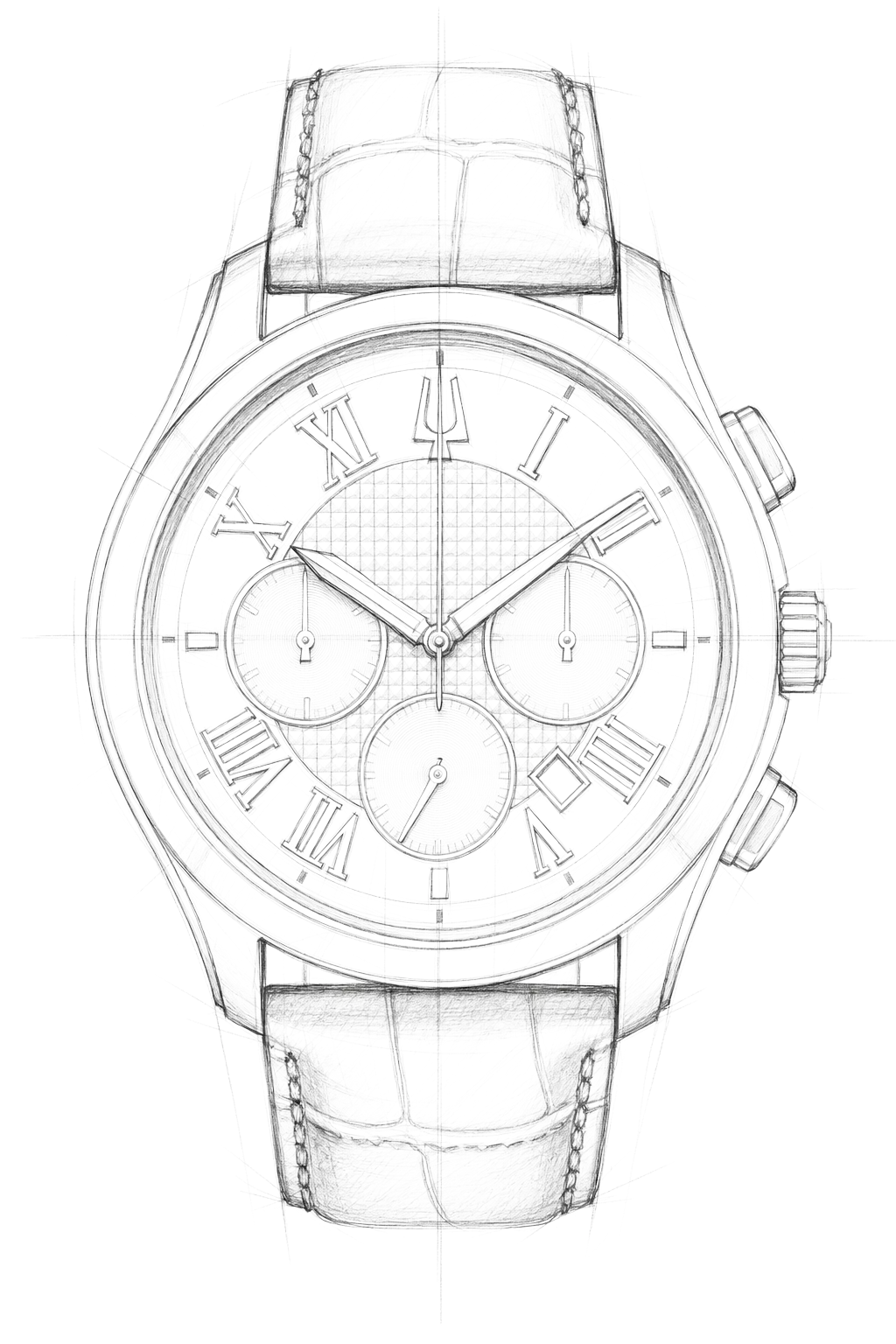 Watch technical diagram