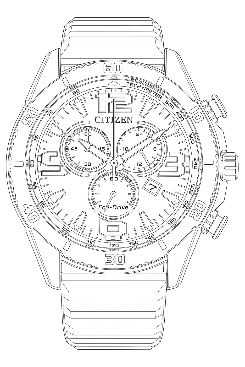 Watch technical diagram