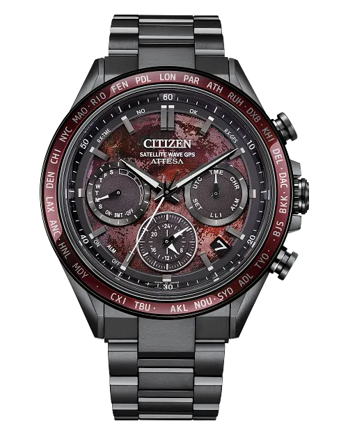 ATTESA Red Dial Super Titanium with DLC Coating Bracelet CC4077 ATTESA Red Dial Super Titanium with DLC Coating Bracelet CC4077