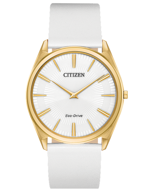 Citizen Stiletto Eco Drive Gold White Dial Stainless Steel Watch CITIZEN