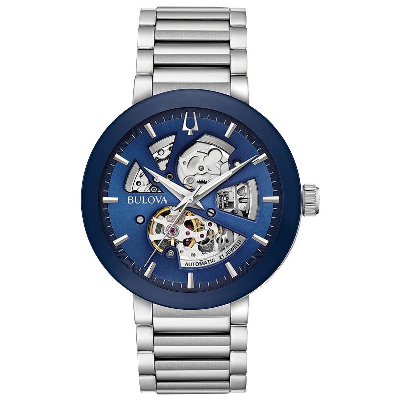 Bulova Futuro Men\'s Blue Dial Stainless Steel Modern Watch | Bulova