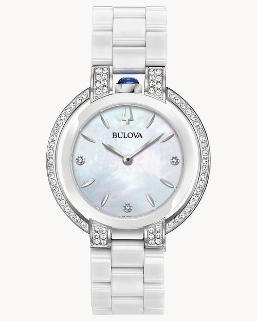 Bulova women's mother of pearl watch best sale