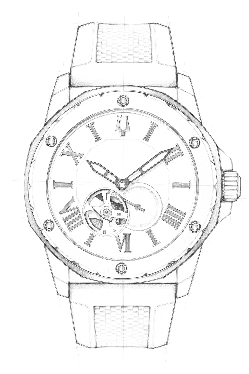 Watch technical diagram