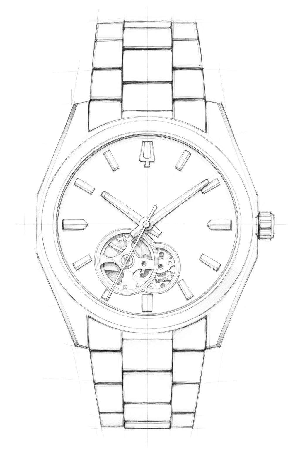 Watch technical diagram