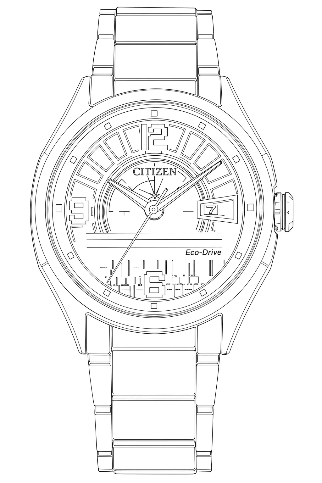 Watch technical diagram
