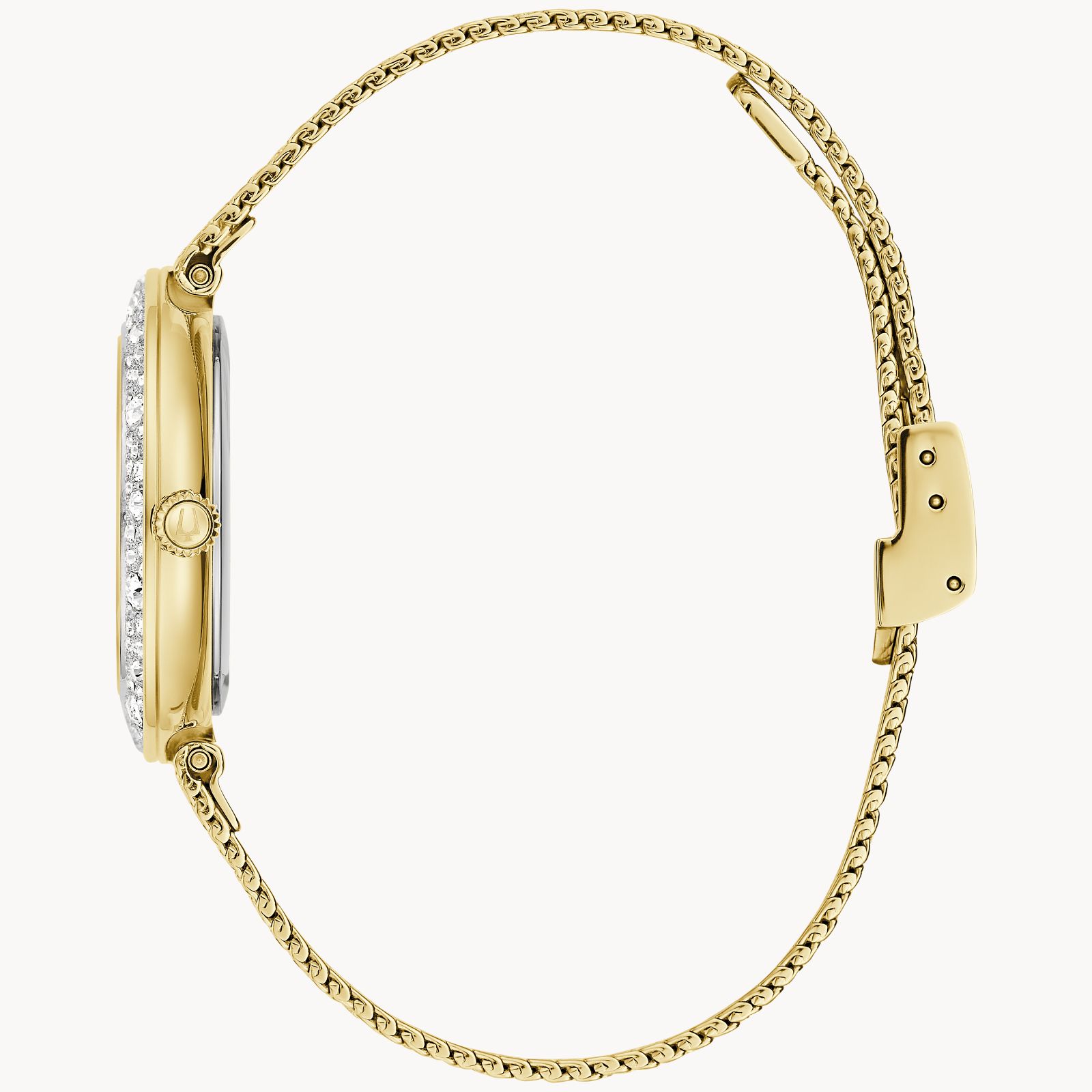 Bulova Ladies' Silver Tone Champagne Dial WIth Crystal Markers Bezel Bracelet 32mm Watch - 96L329 G-SHOCK Bulova Ladies' Silver Tone Champagne Dial WIth Crystal Markers Bezel Bracelet 32mm Watch - 96L329 G-SHOCK