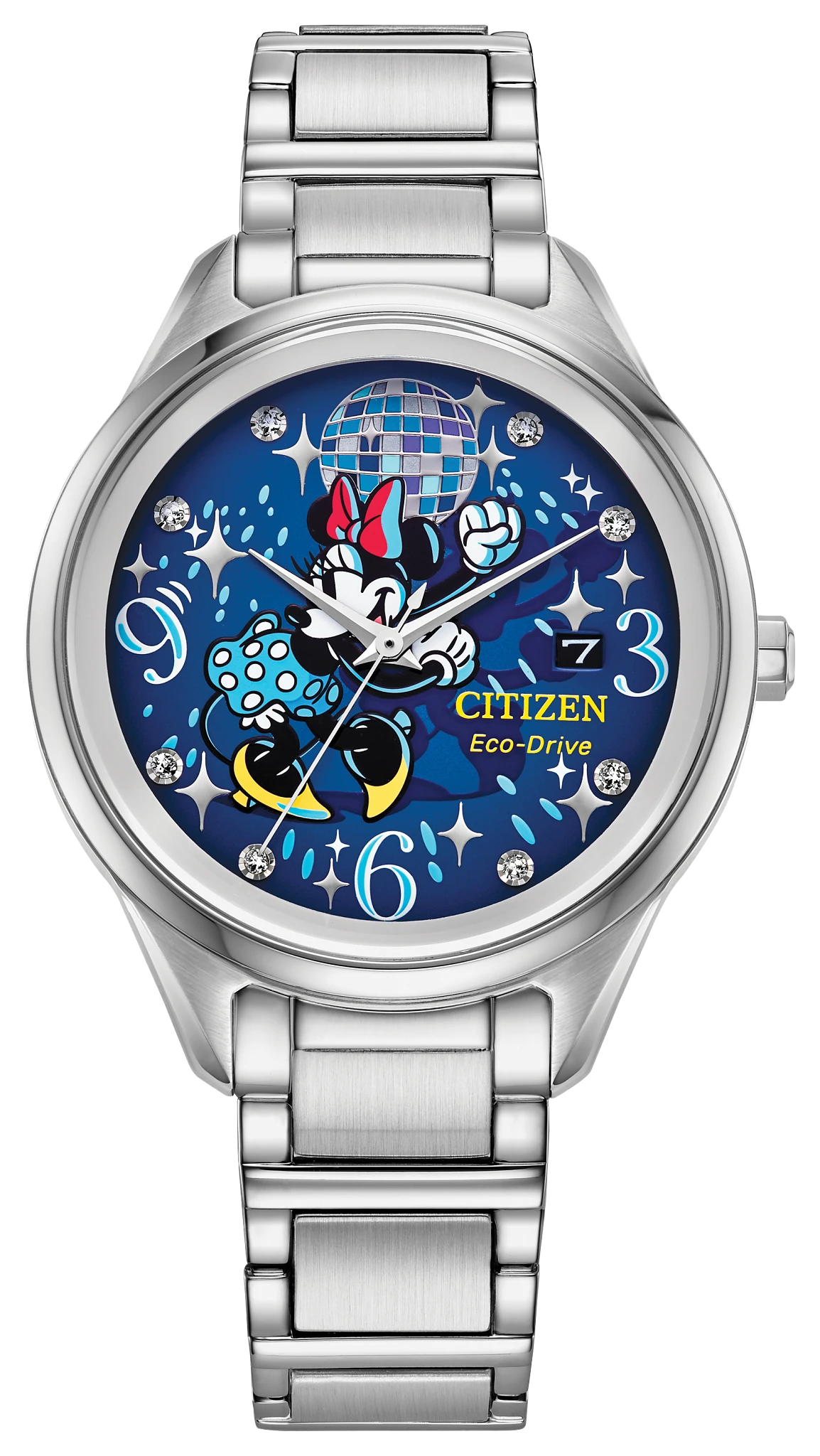 au maison Dancing Minnie Blue Dial Stainless Steel Bracelet FE6106-52W