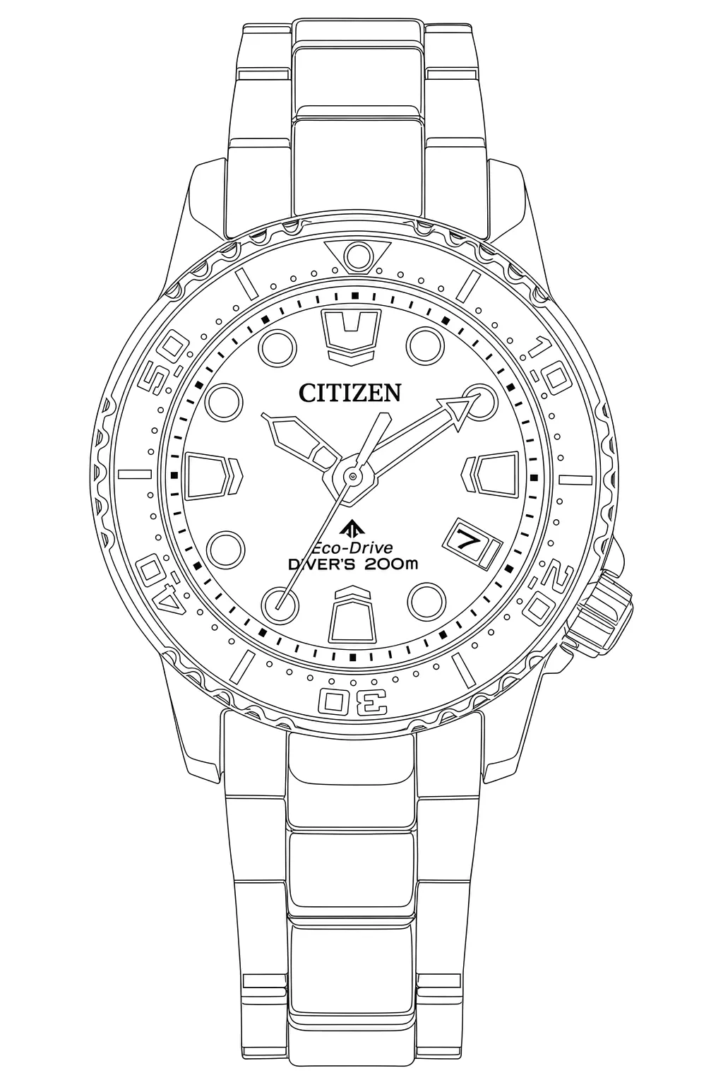 Watch technical diagram