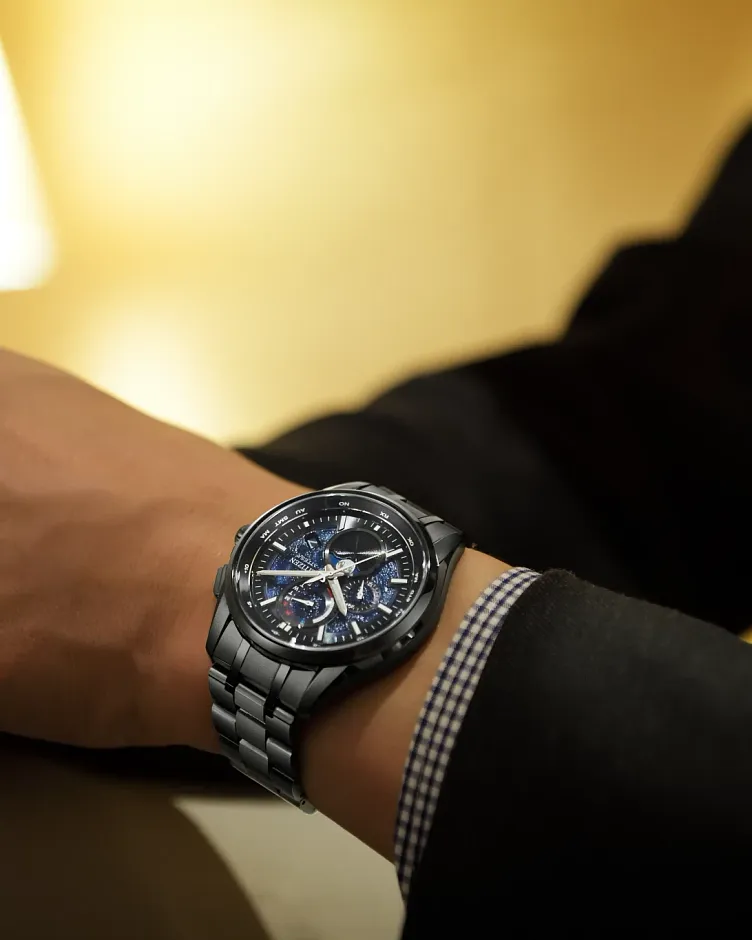 ATTESA Blue Dial Super Titanium with DLC Coating Bracelet BY1008 ATTESA Blue Dial Super Titanium with DLC Coating Bracelet BY1008