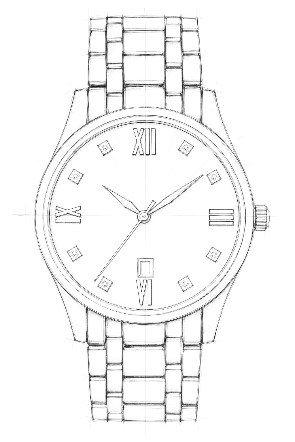 Watch technical diagram